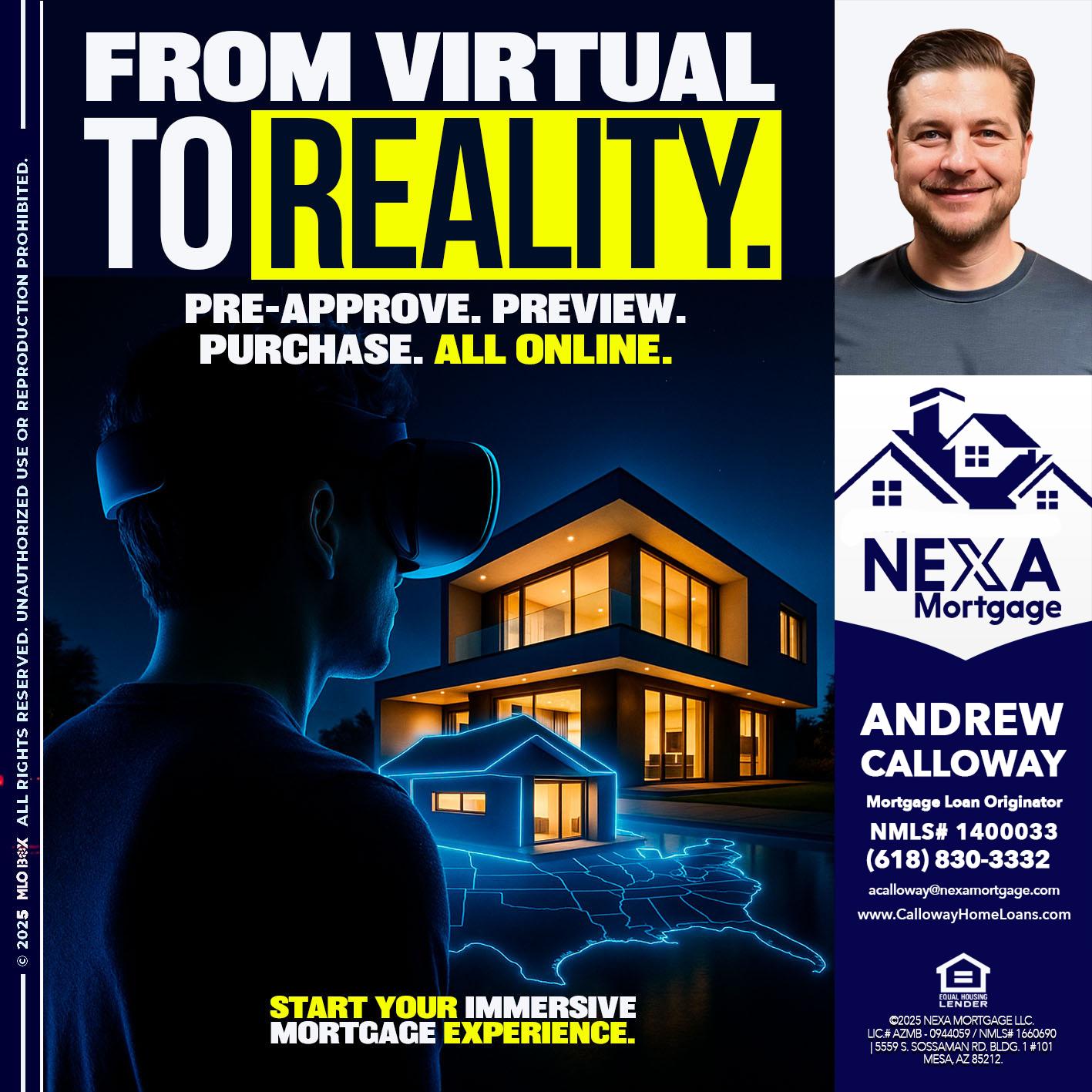 FROM VIRTUAL - Andrew Calloway -Loan Officer