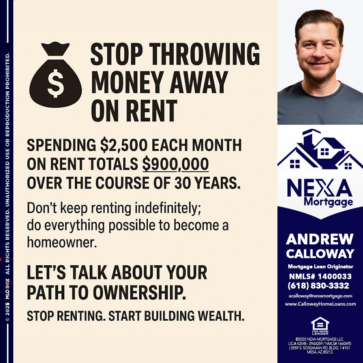 STOP THROWING - Andrew Calloway -Loan Officer