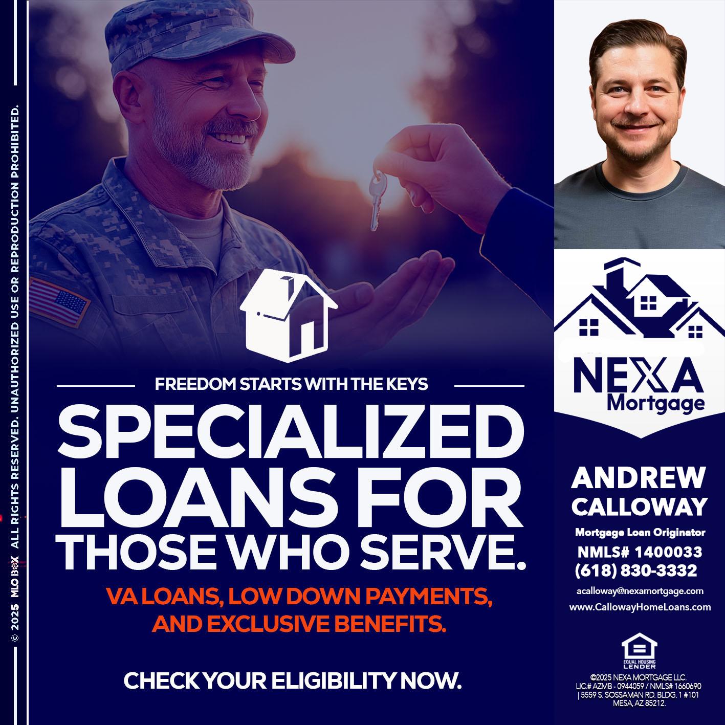 SPECIALIZED LOANS - Andrew Calloway -Loan Officer