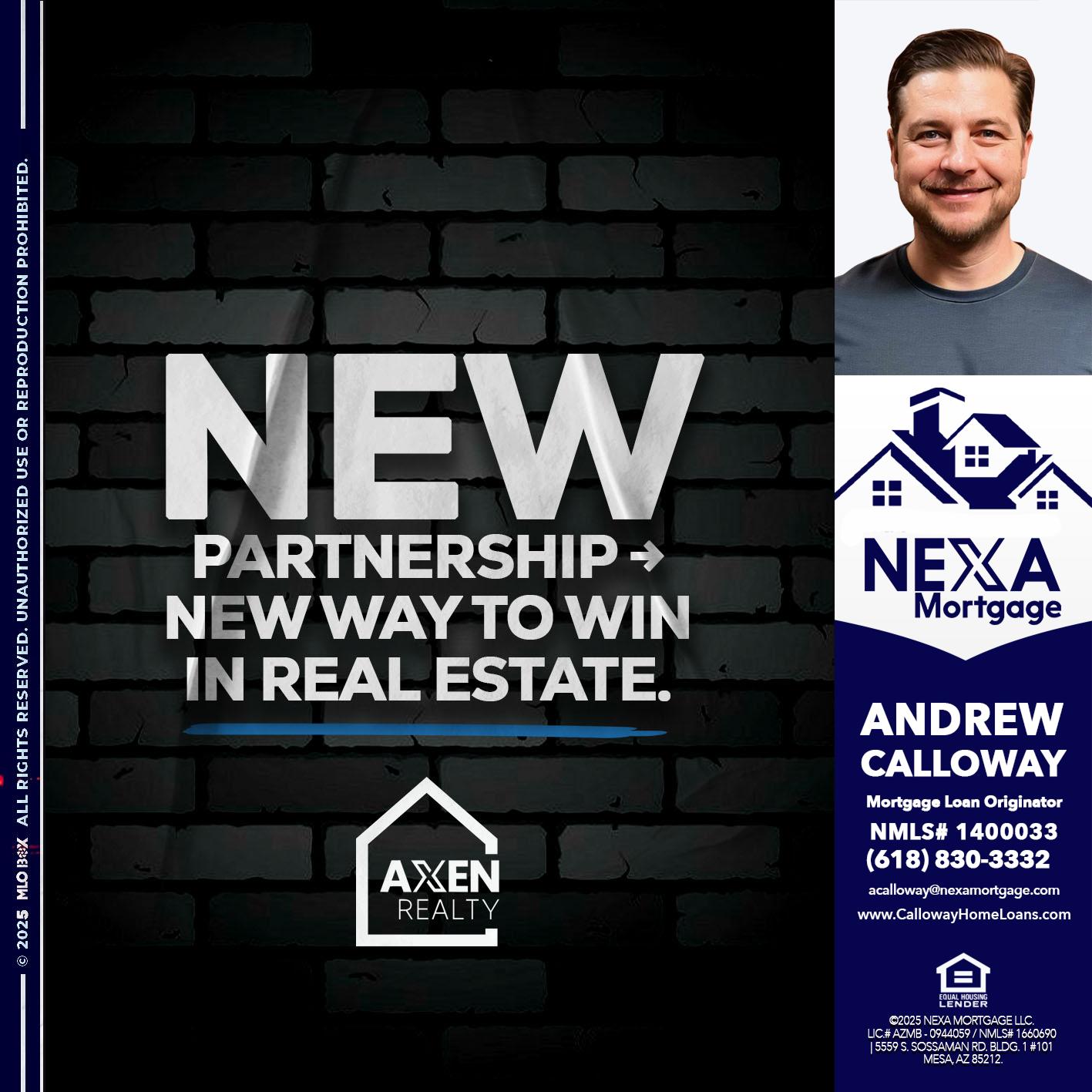 new partnership - Andrew Calloway -Loan Officer