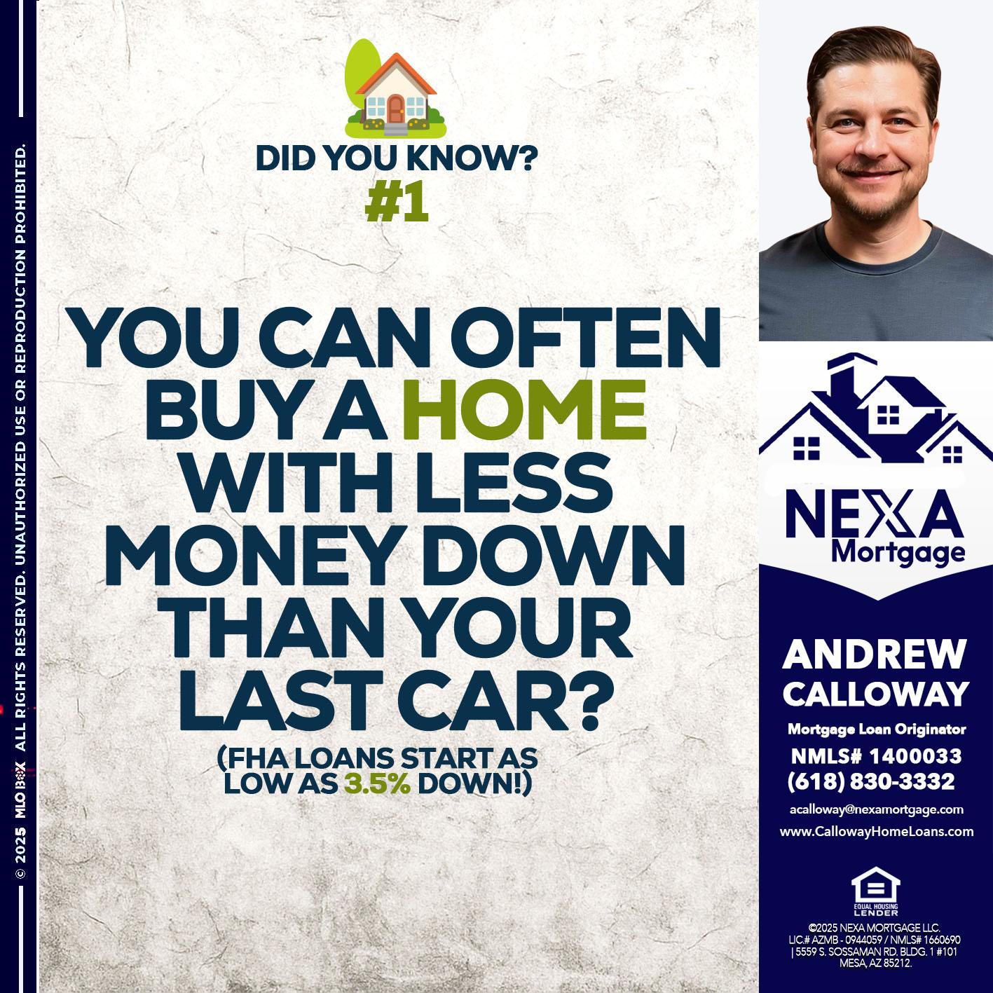 DID YOU KNOW #1 - Andrew Calloway -Loan Officer