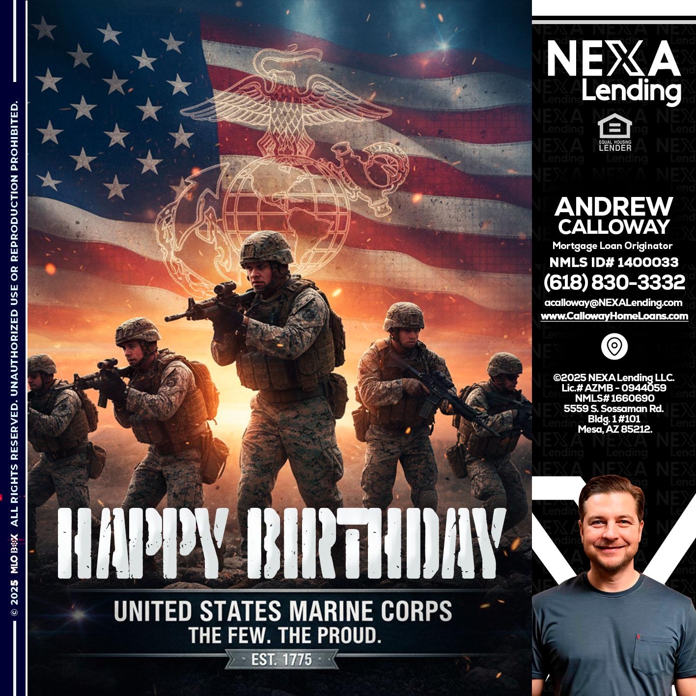 HAPPY BIRTHDAY - Andrew Calloway -Loan Officer