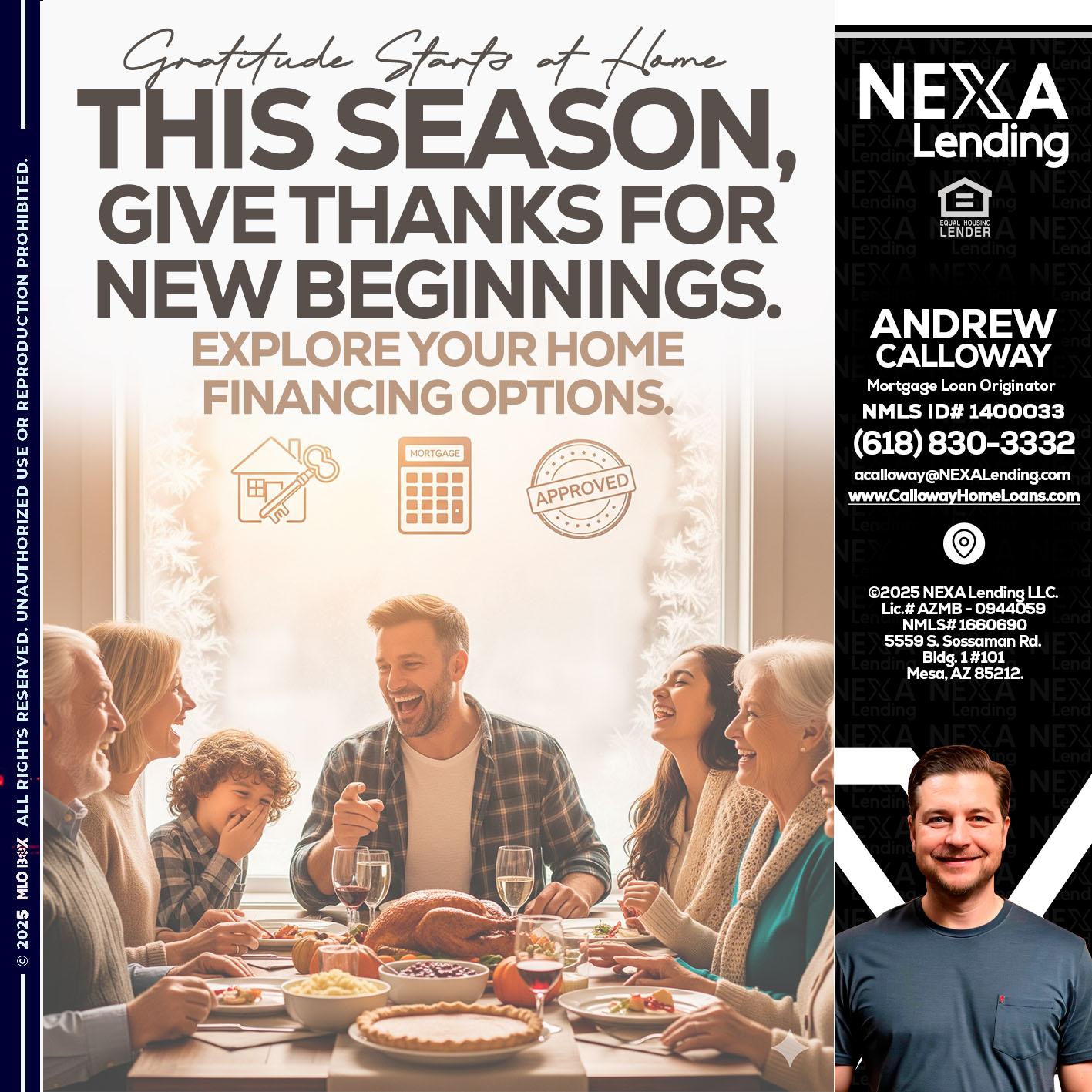 THIS SEASON - Andrew Calloway -Loan Officer