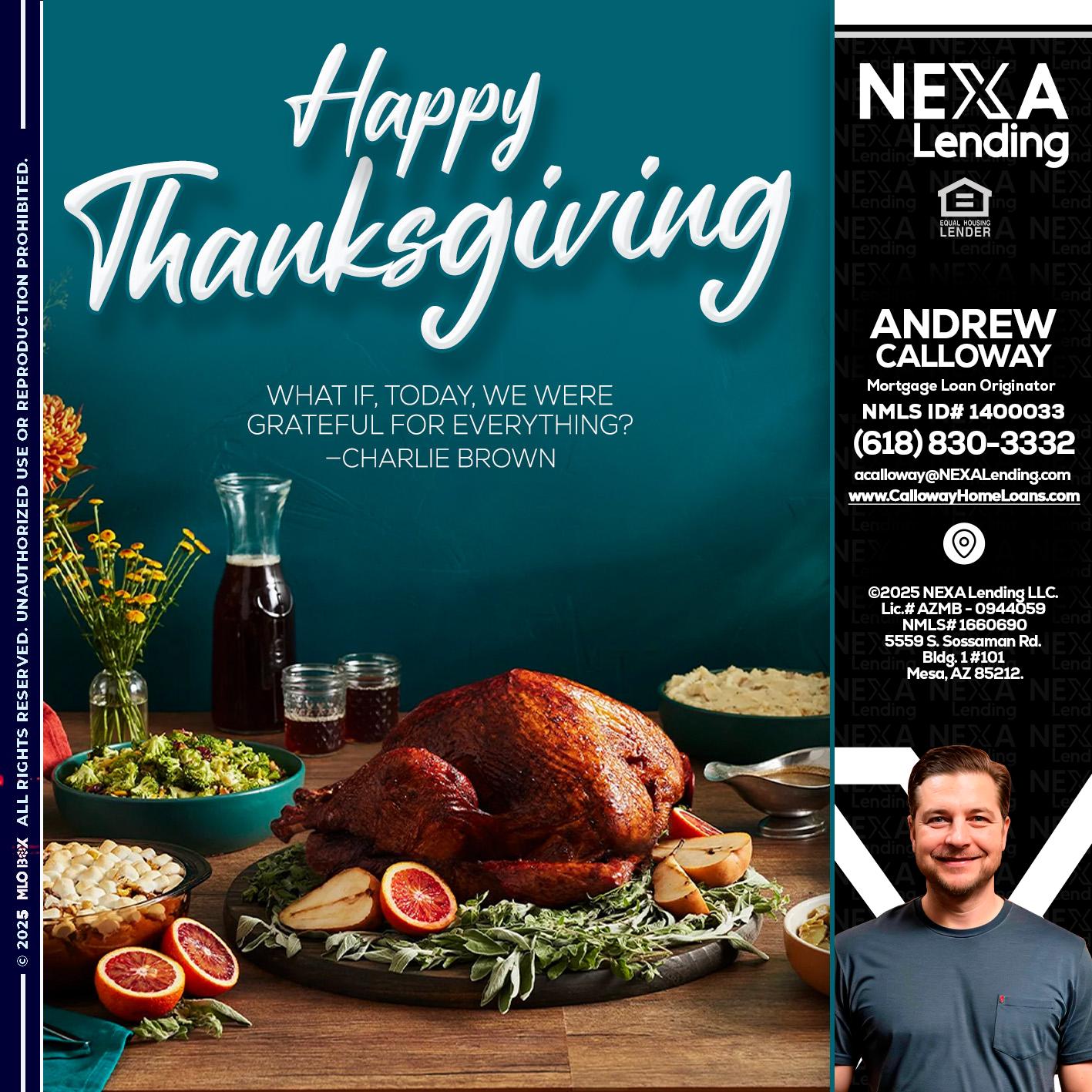 happy Thanksgiving - Andrew Calloway -Loan Officer