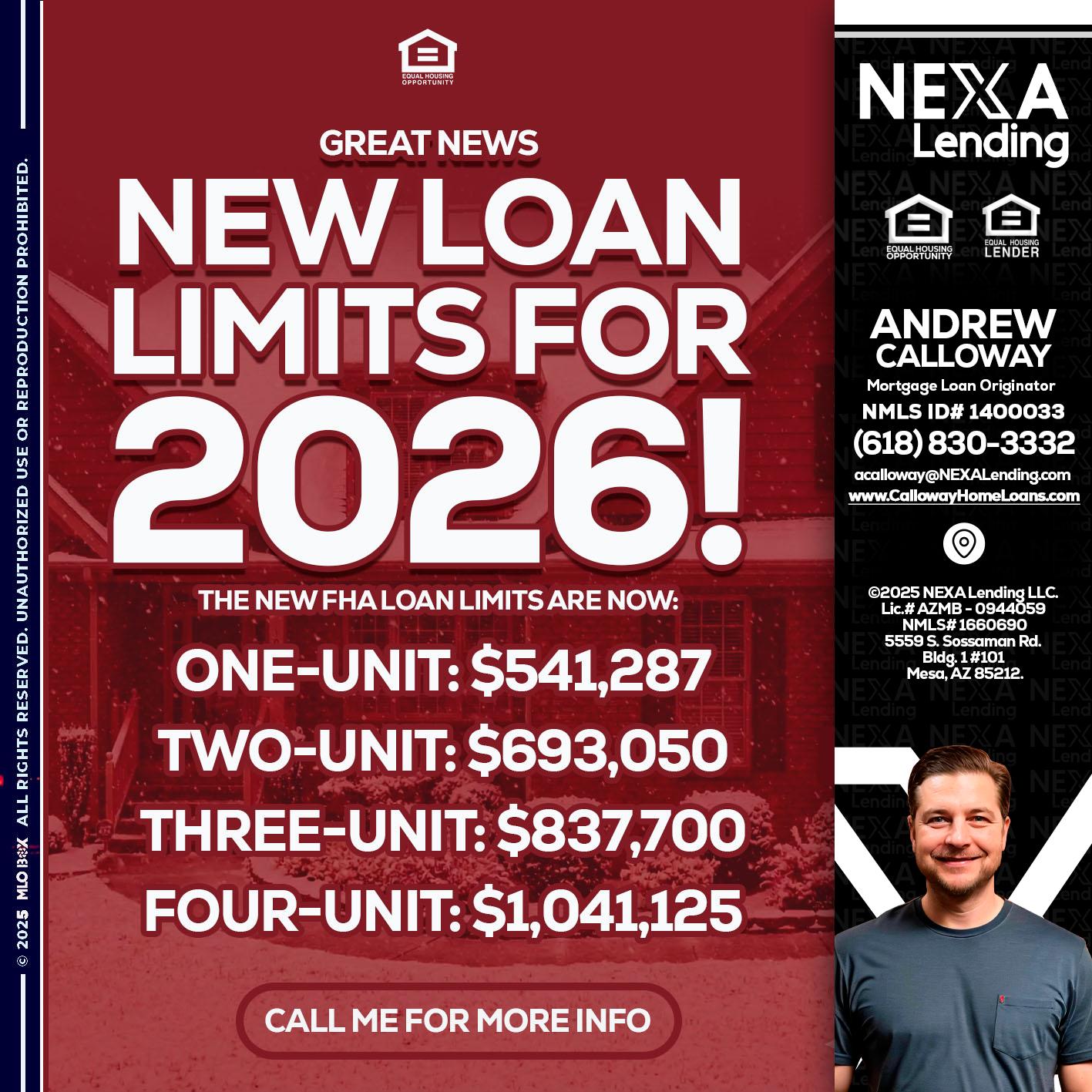 loan limits - Andrew Calloway -Loan Officer