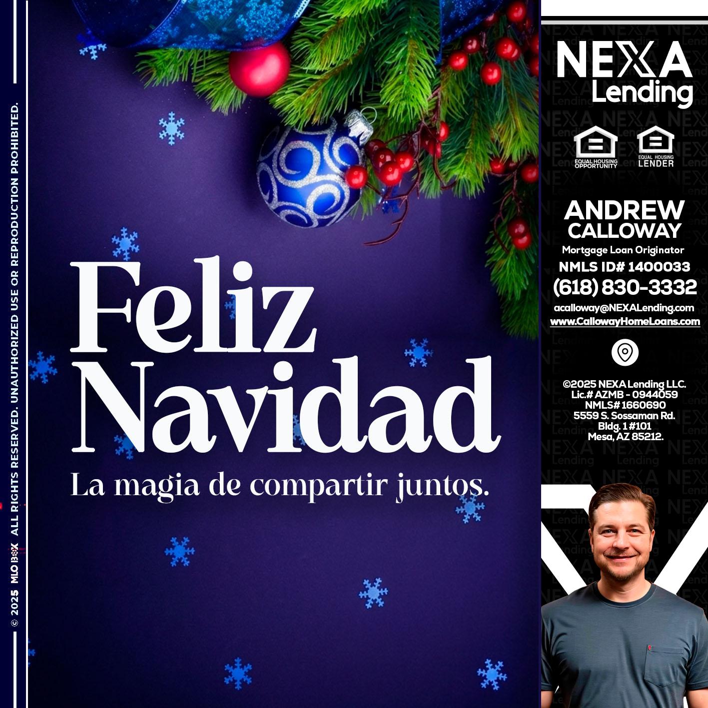 FELIZ NAVIDAD - Andrew Calloway -Loan Officer