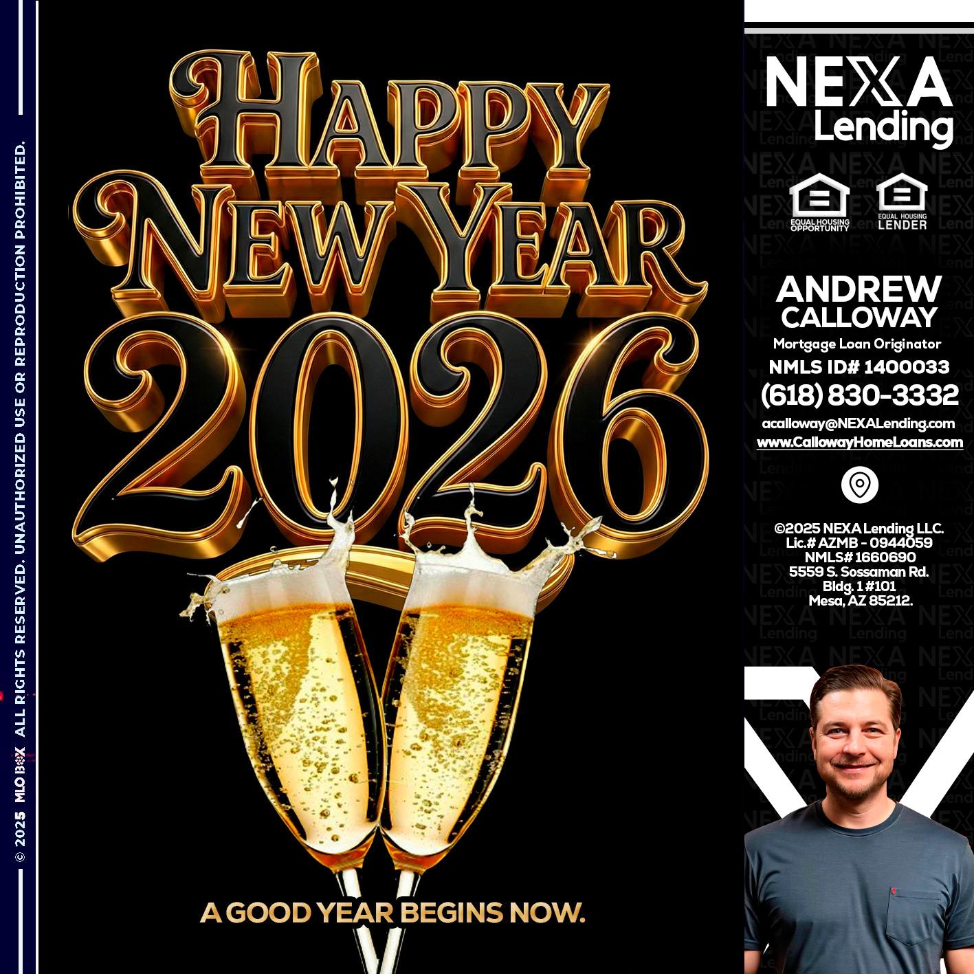 happy new year 2026 - Andrew Calloway -Loan Officer