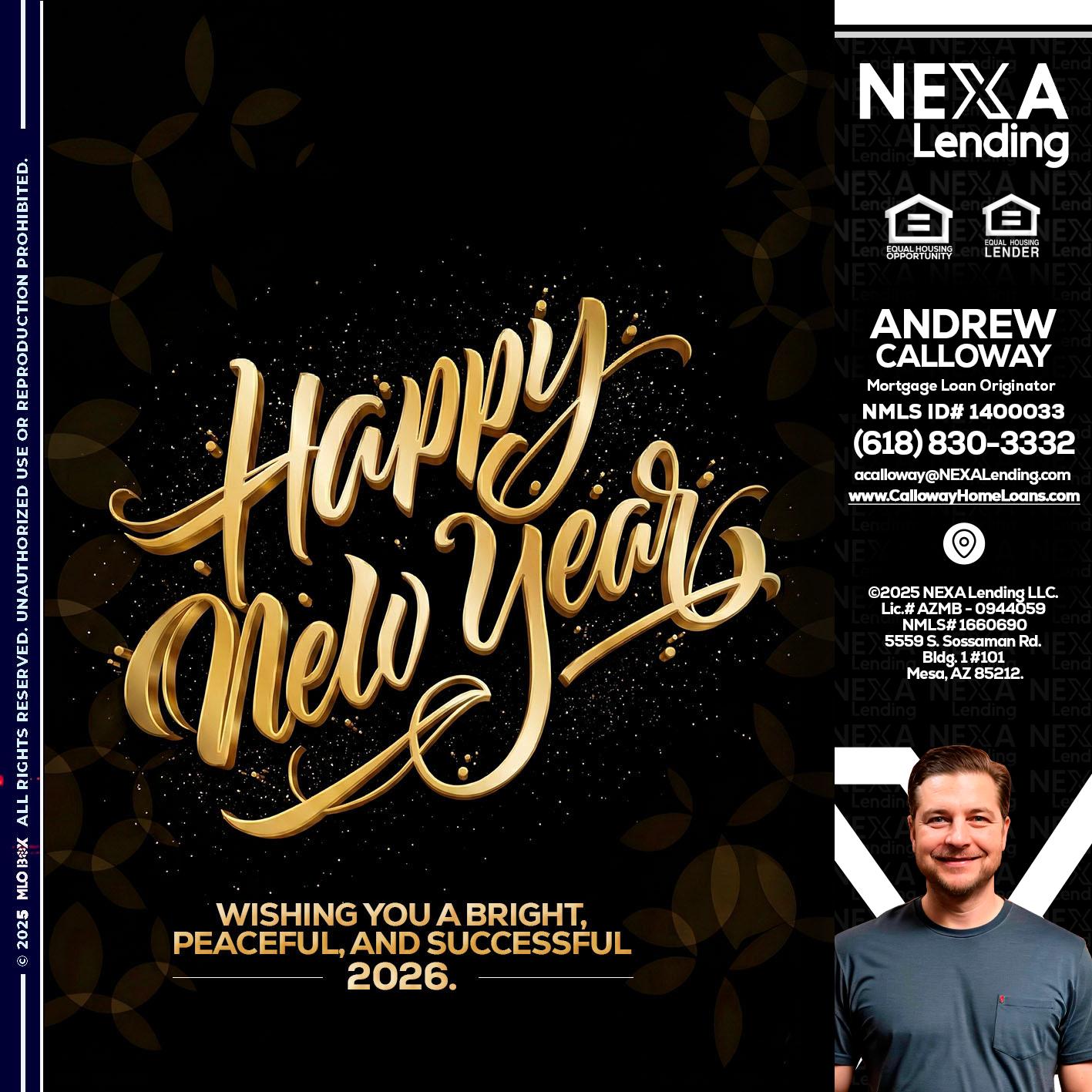 HAPPY NEW YEAR - Andrew Calloway -Loan Officer