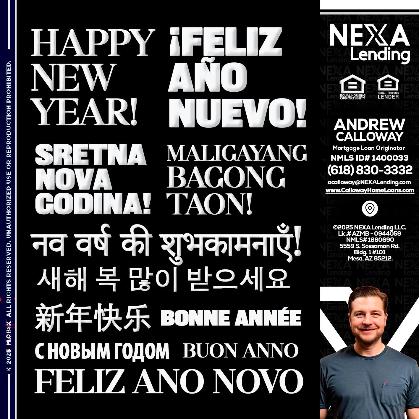 HAPPY NEW YEAR - Andrew Calloway -Loan Officer