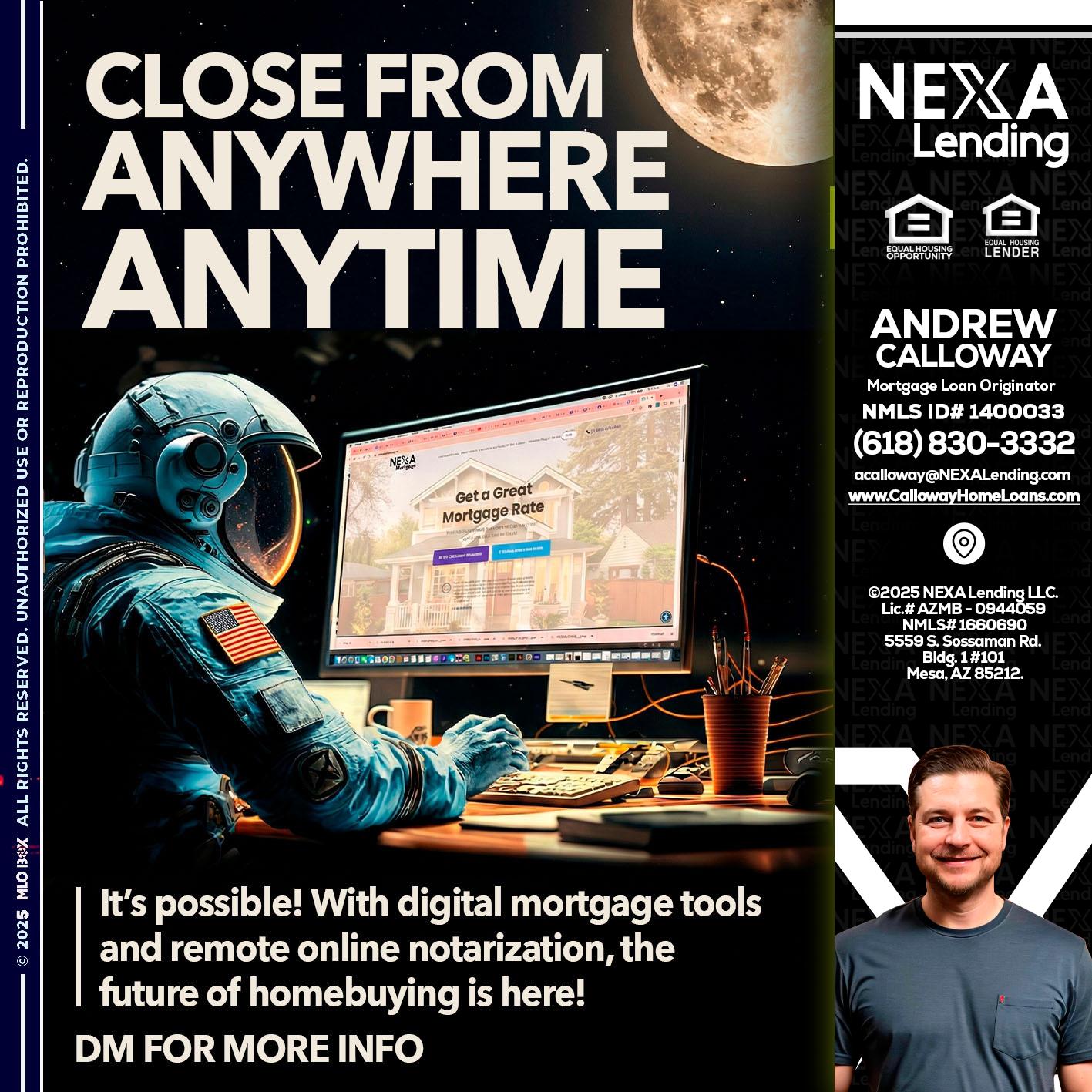 close from - Andrew Calloway -Loan Officer