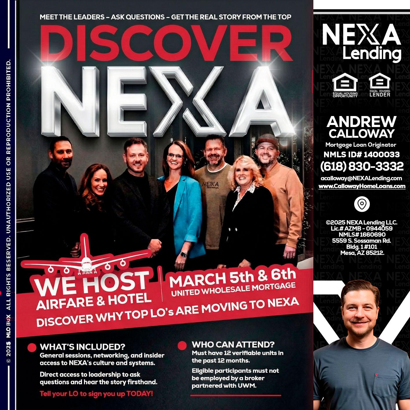 DISCOVER NEXA - Andrew Calloway -Loan Officer