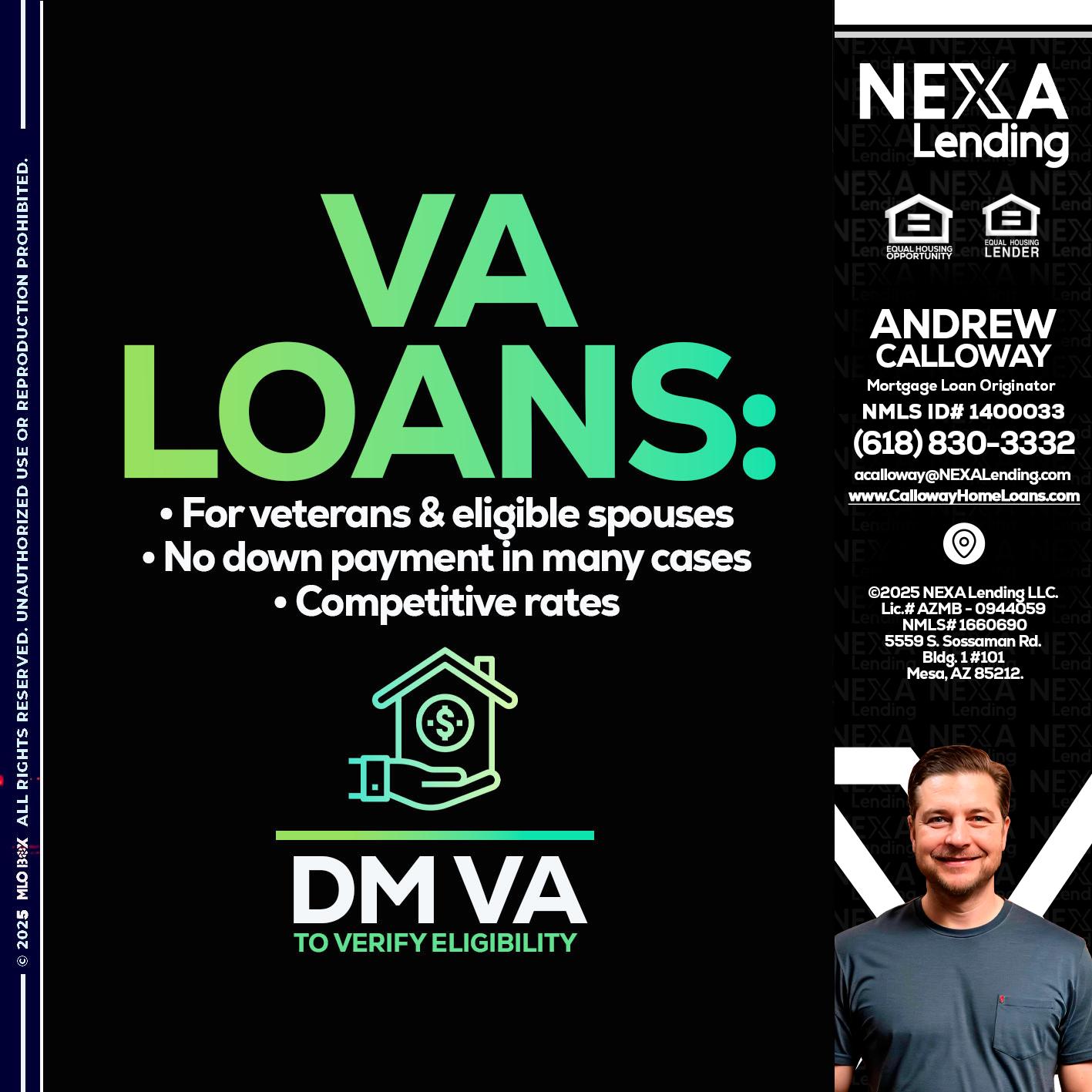 VA LOANS - Andrew Calloway -Loan Officer