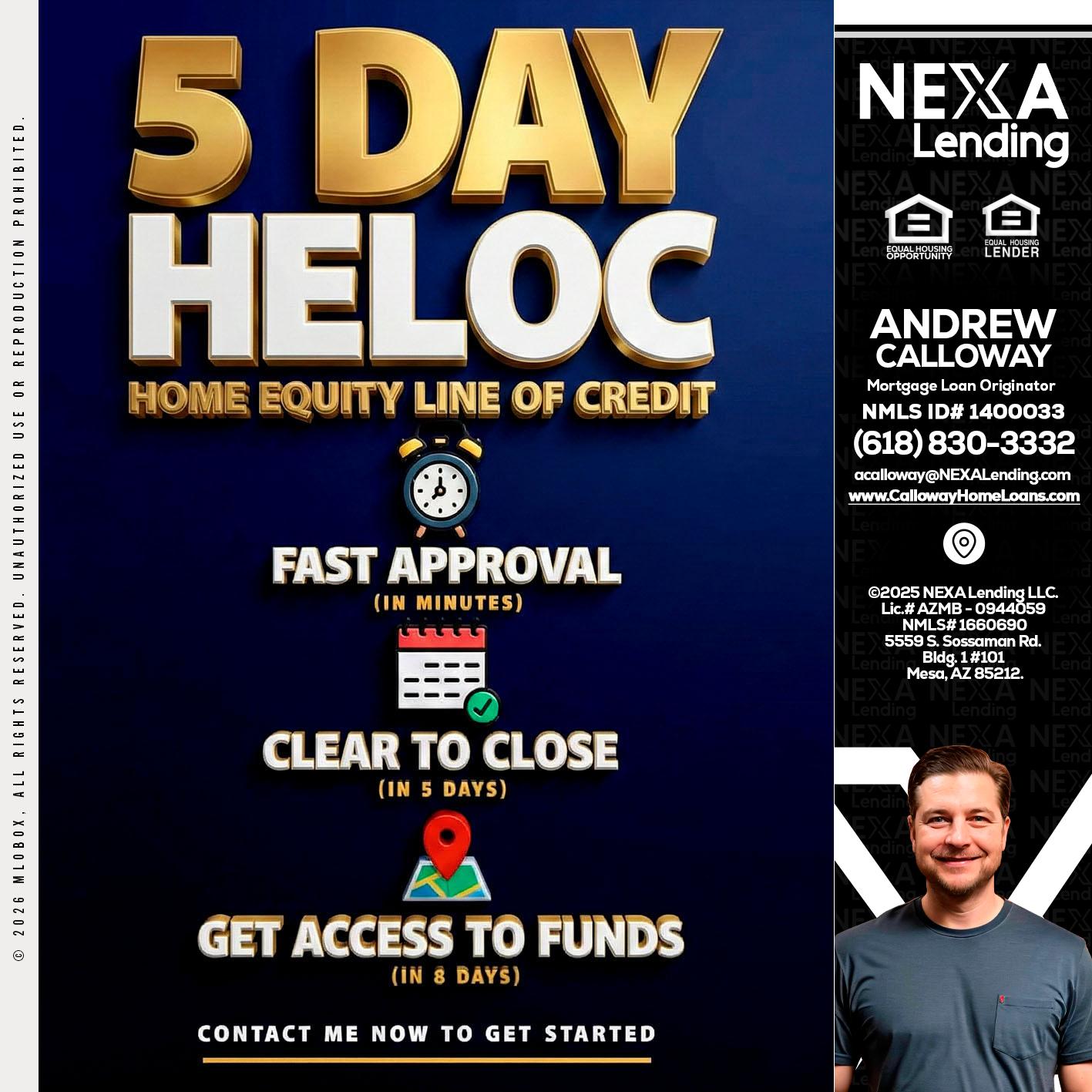 5 day hello - Andrew Calloway -Loan Officer