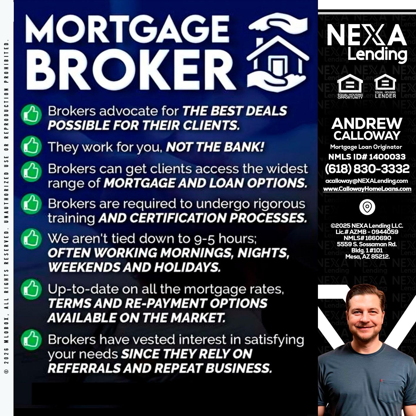 MORTGAGE BROKER - Andrew Calloway -Loan Officer