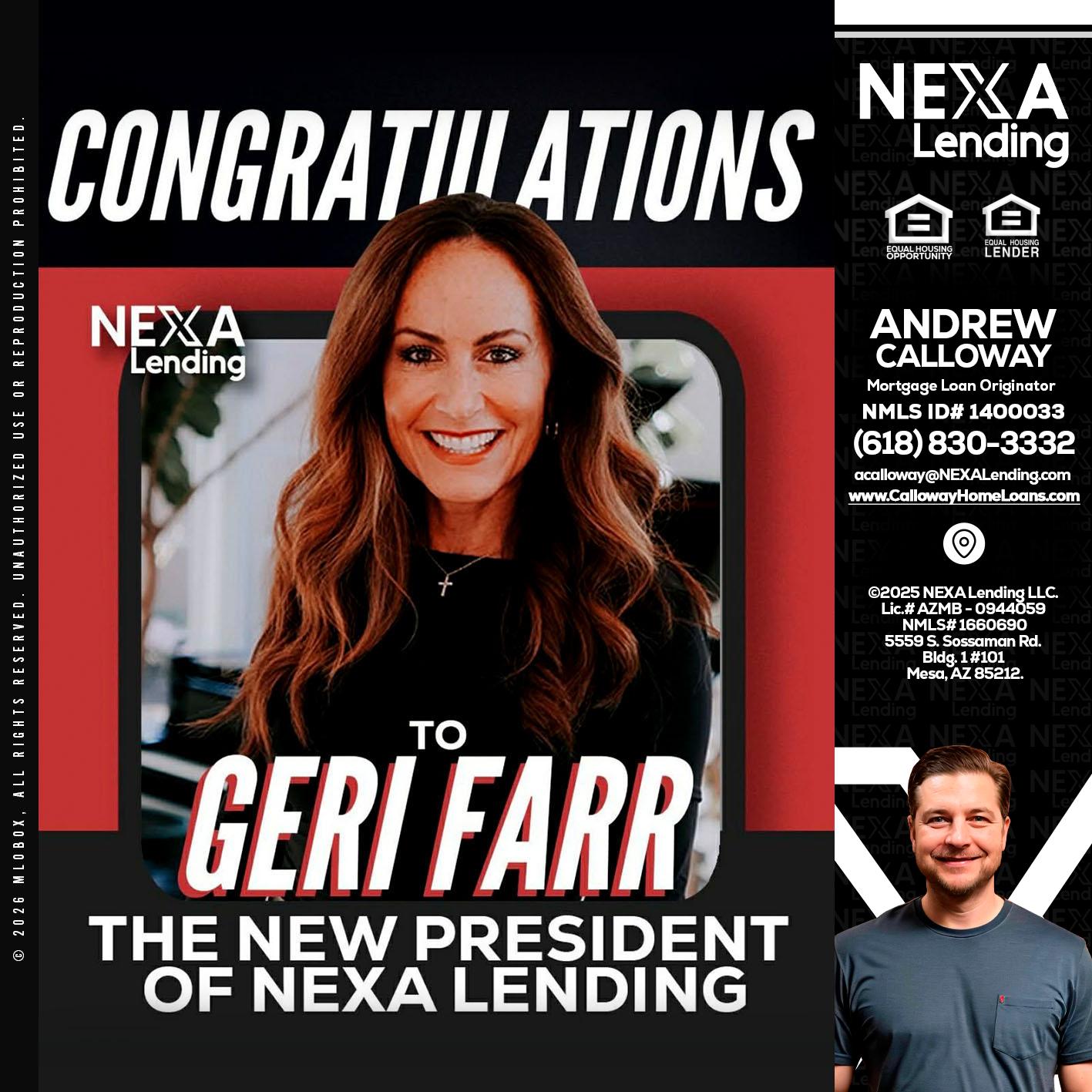 CONGRATULATIONS - Andrew Calloway -Loan Officer