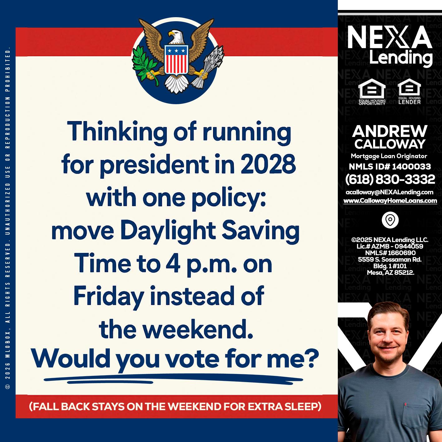 THINKING OF RUNING - Andrew Calloway -Loan Officer