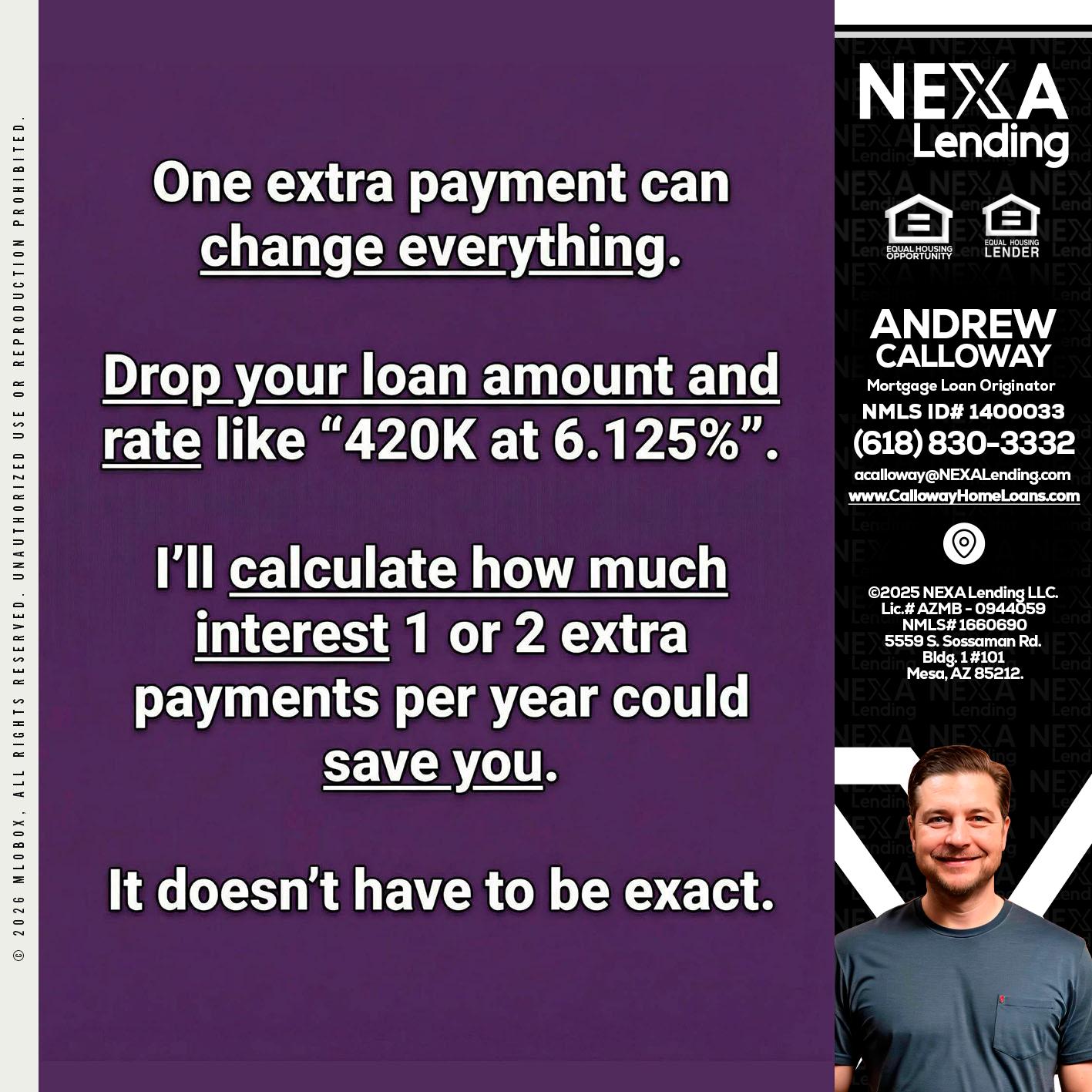 ONE EXTRA - Andrew Calloway -Loan Officer