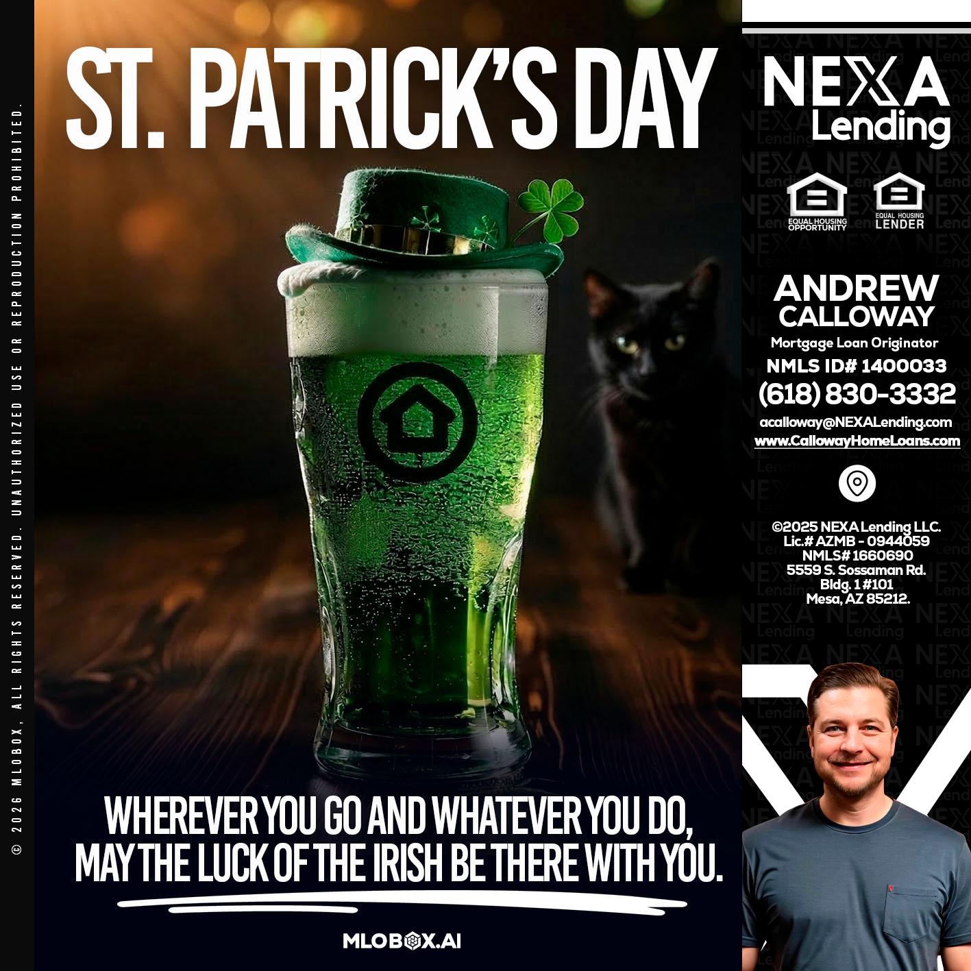 st. Patricks day - Andrew Calloway -Loan Officer
