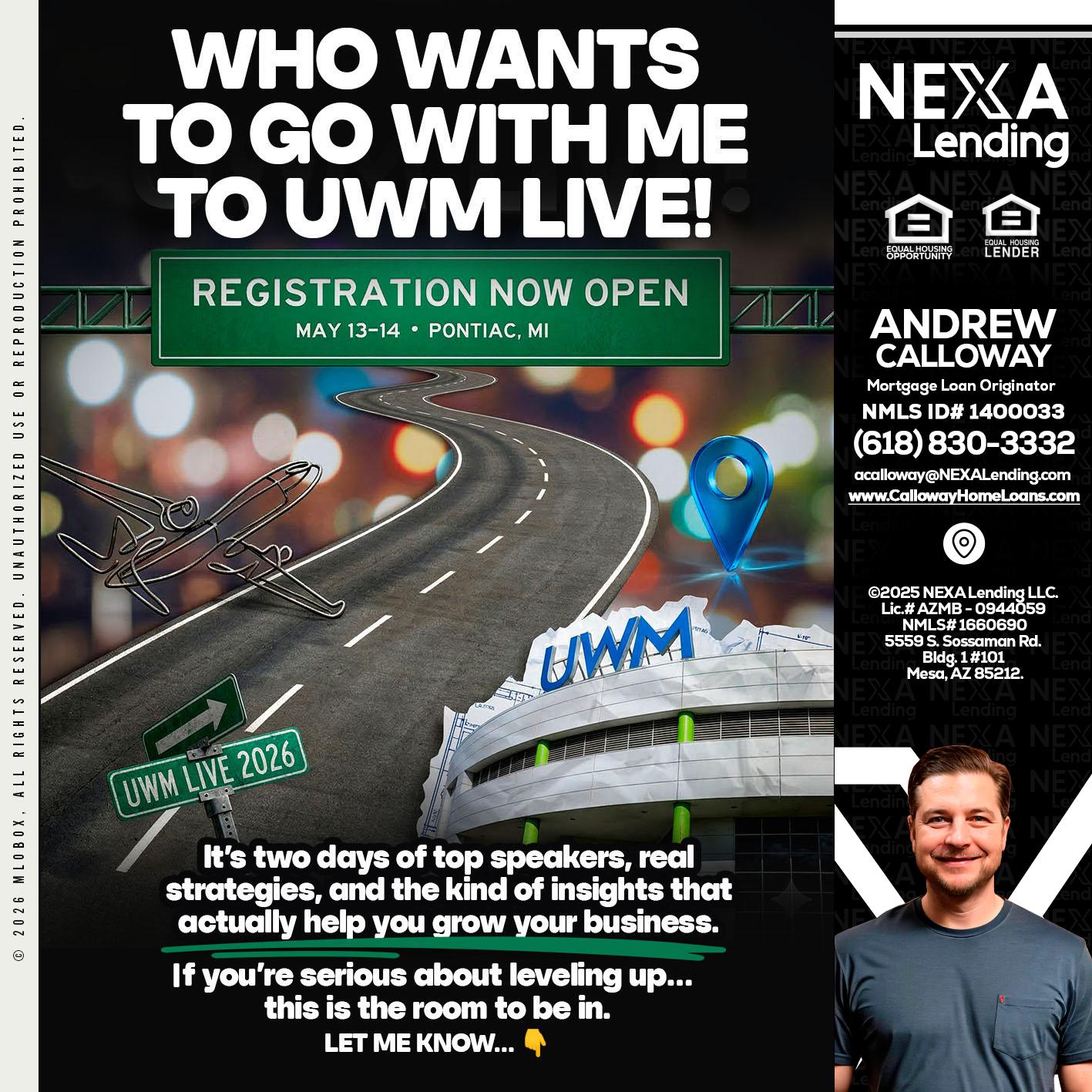 WHO WANTS - Andrew Calloway -Loan Officer