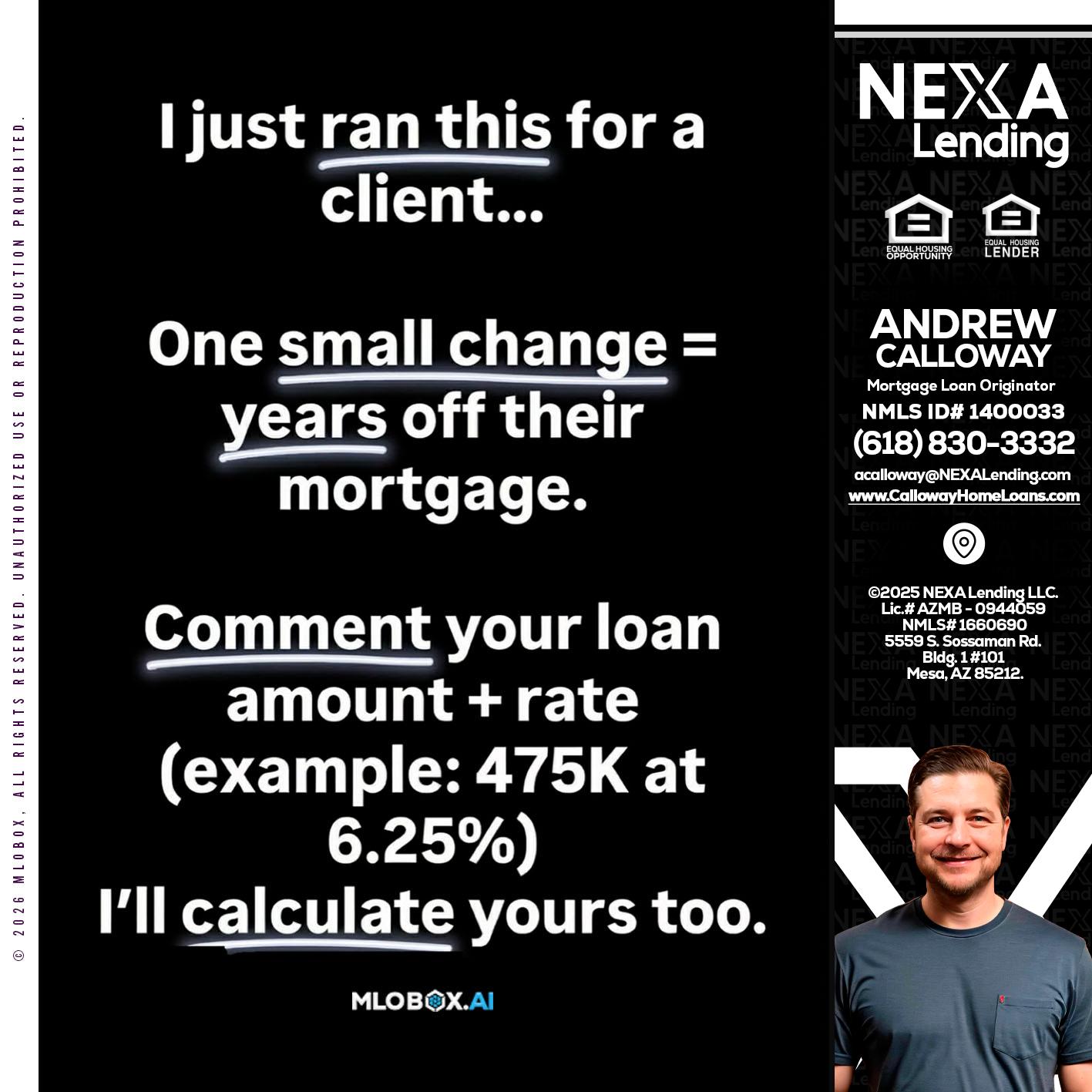 I JUST RAN - Andrew Calloway -Loan Officer