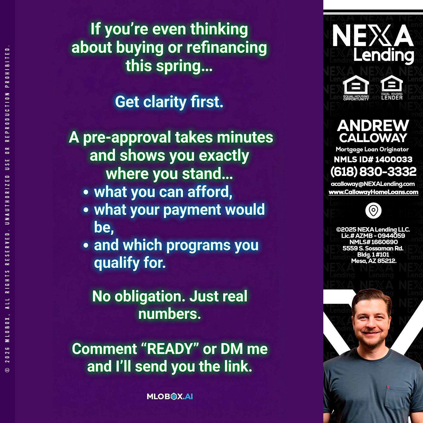 IF YOU THINKING - Andrew Calloway -Loan Officer