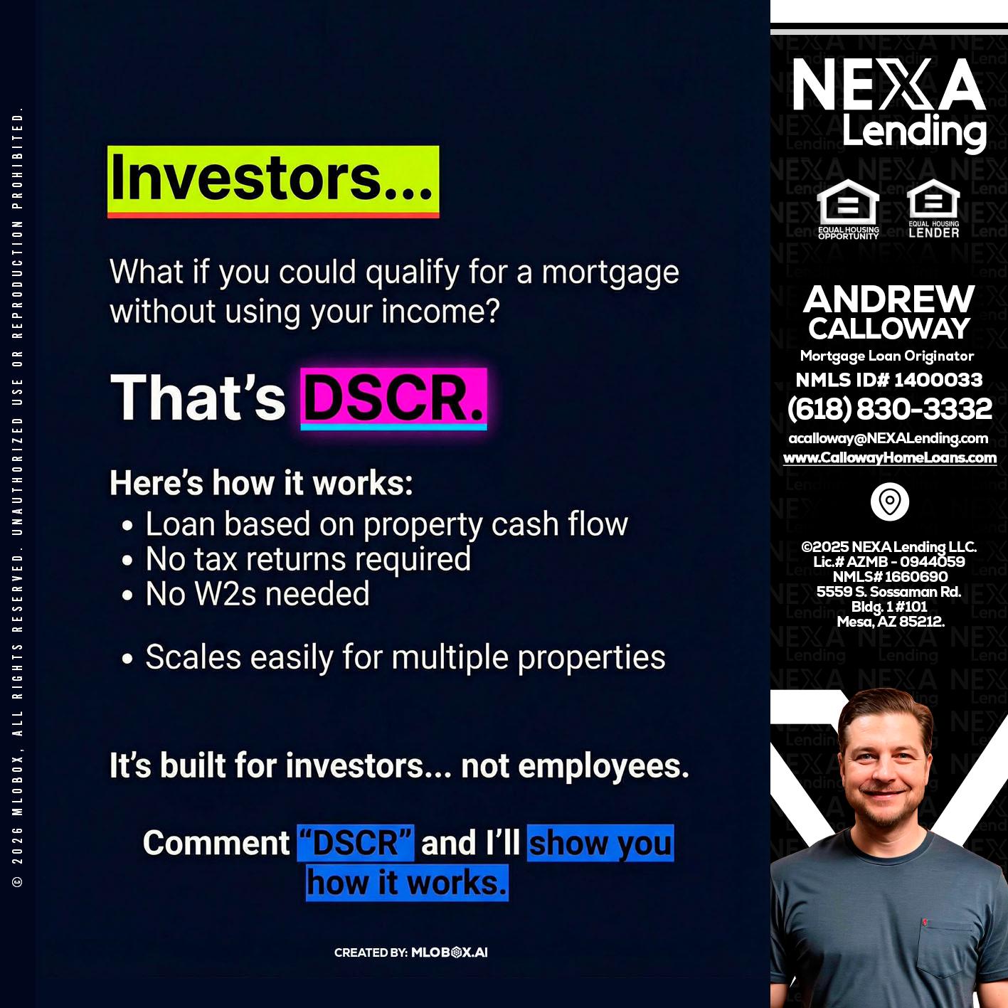 INVESTORS - Andrew Calloway -Loan Officer