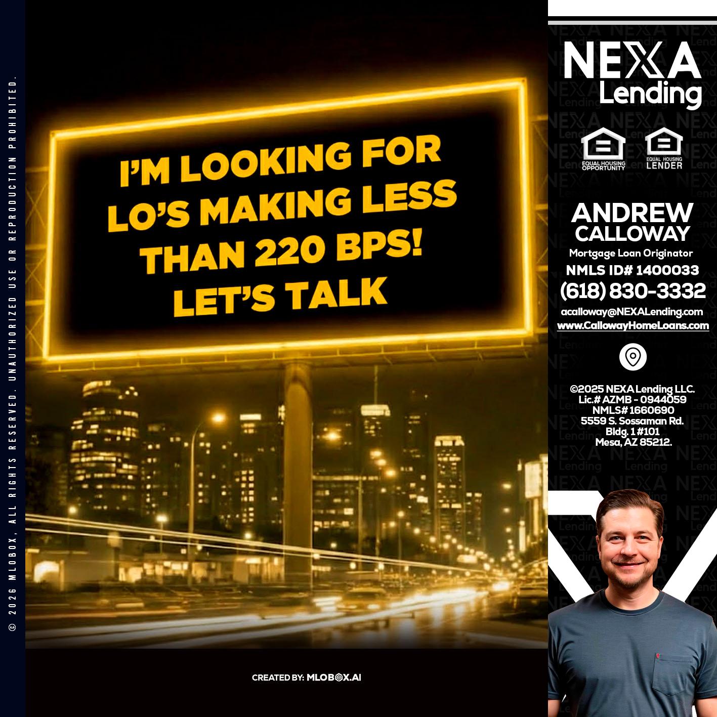 Looking for MLOs - Andrew Calloway -Loan Officer