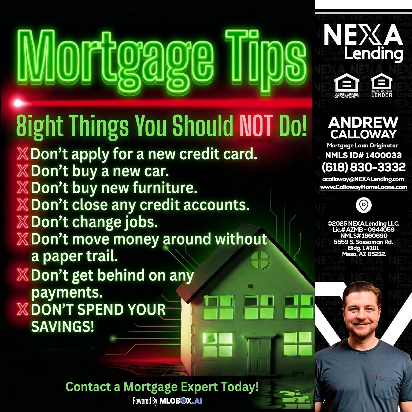 Mortgage Tips at your Door - Andrew Calloway -Loan Officer