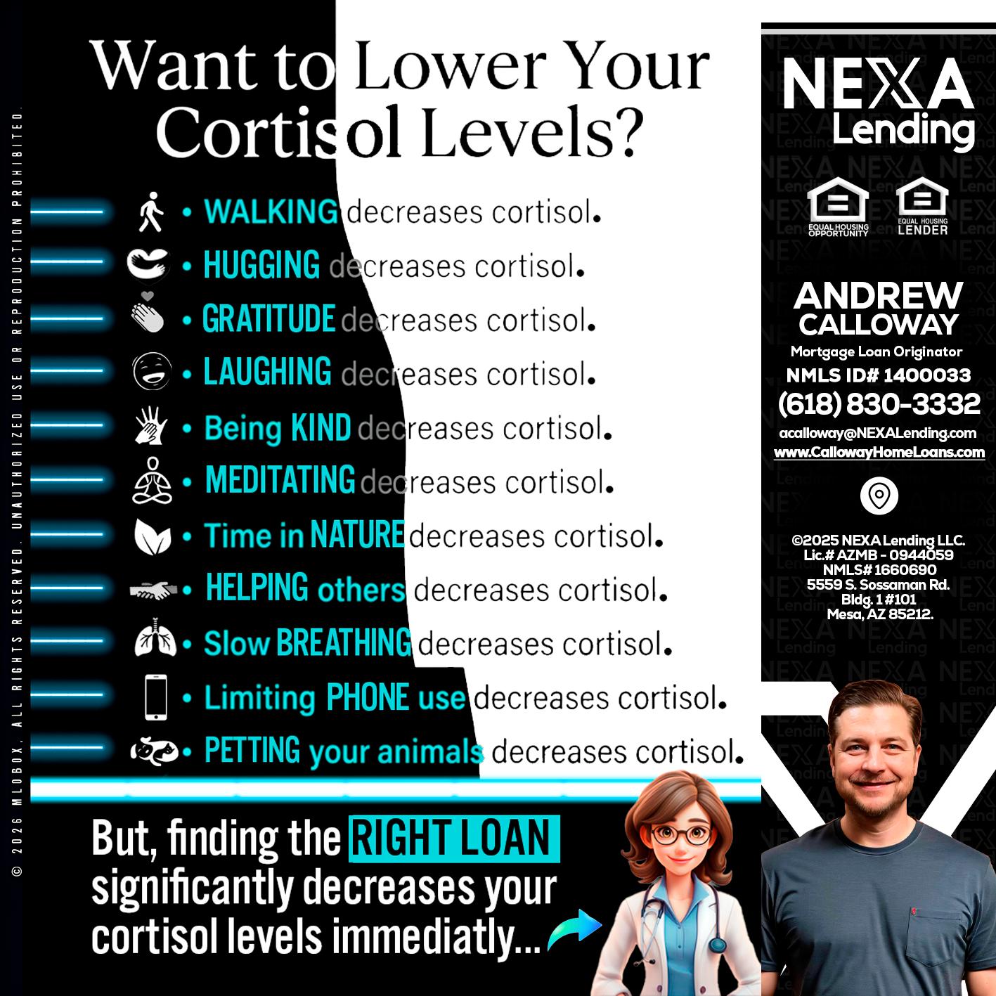 Want to lower Your Cortisol Levels? - Andrew Calloway -Loan Officer