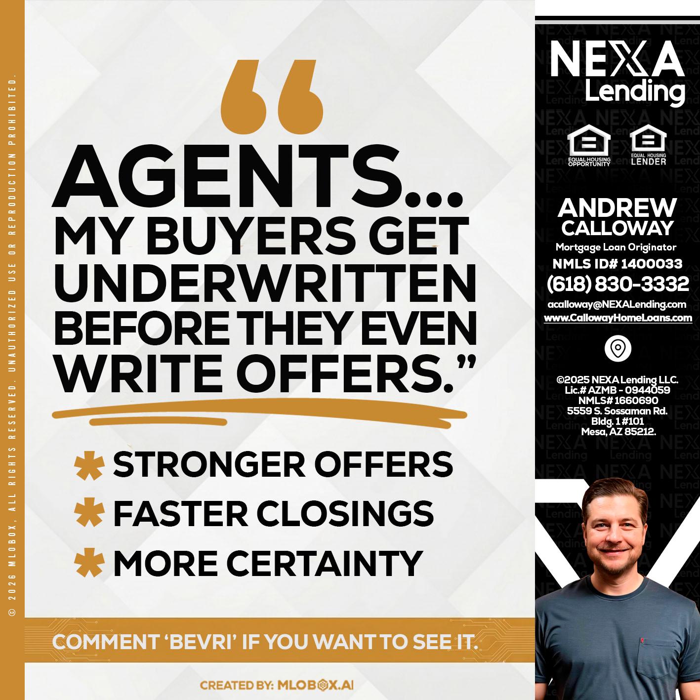 agents - Andrew Calloway -Loan Officer