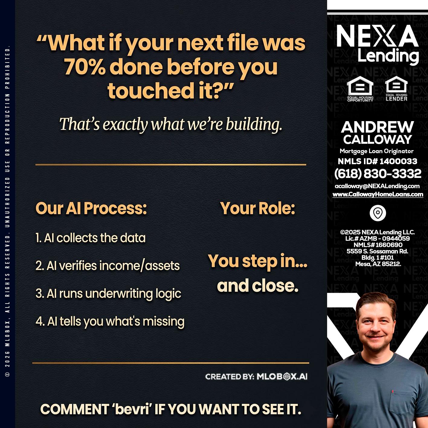 WHAT IF YOUR - Andrew Calloway -Loan Officer