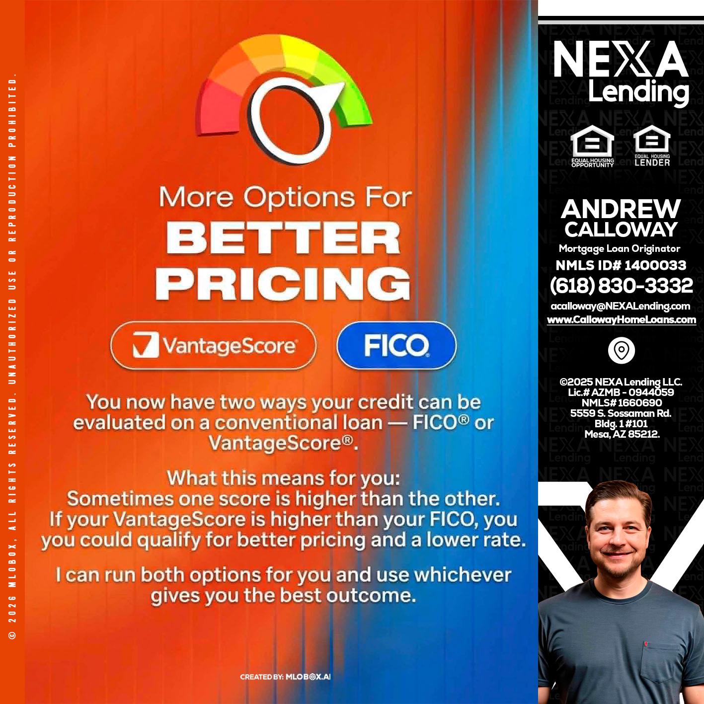 BETTER PRICING - Andrew Calloway -Loan Officer