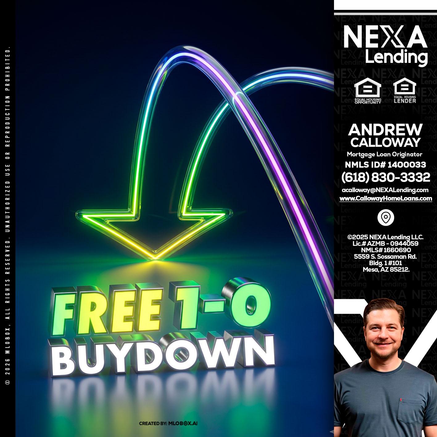 FREE 1-0 BUYDOWN - Andrew Calloway -Loan Officer
