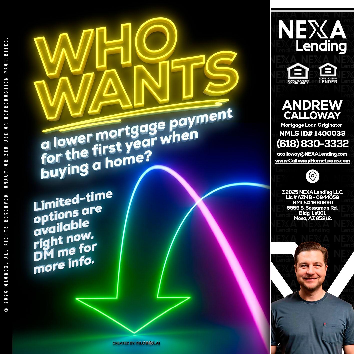 WHO WANTS - Andrew Calloway -Loan Officer