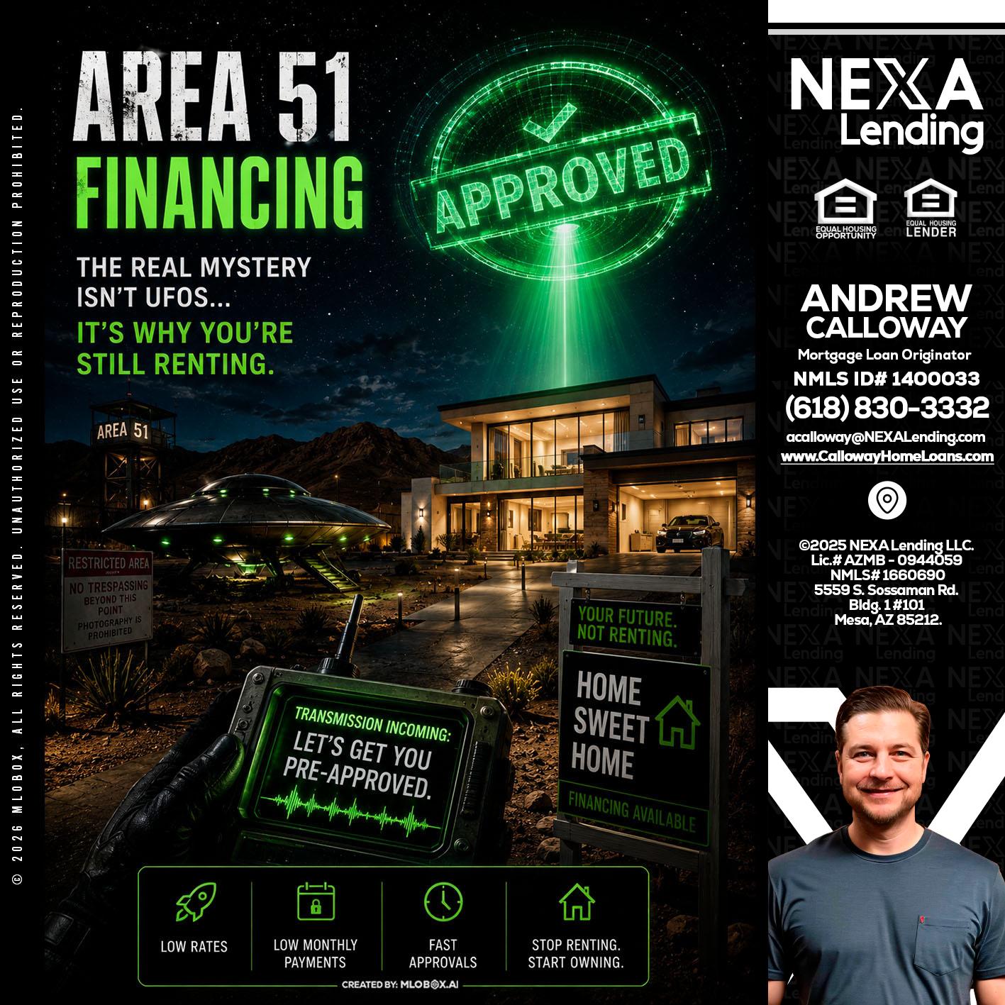 AREA 51 - Andrew Calloway -Loan Officer