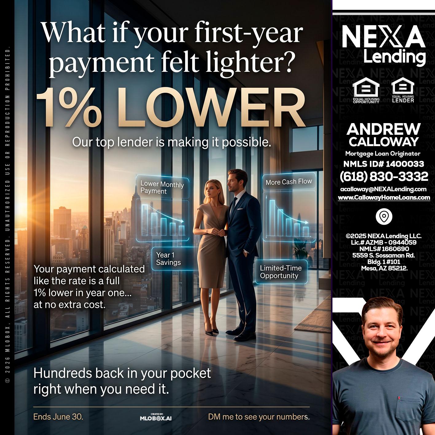 1% LOWER - Andrew Calloway -Loan Officer