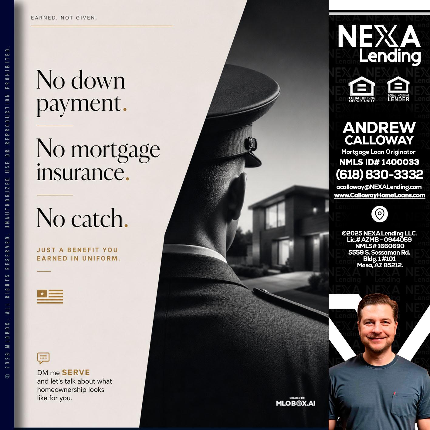 NO DOWN PAYMENT - Andrew Calloway -Loan Officer