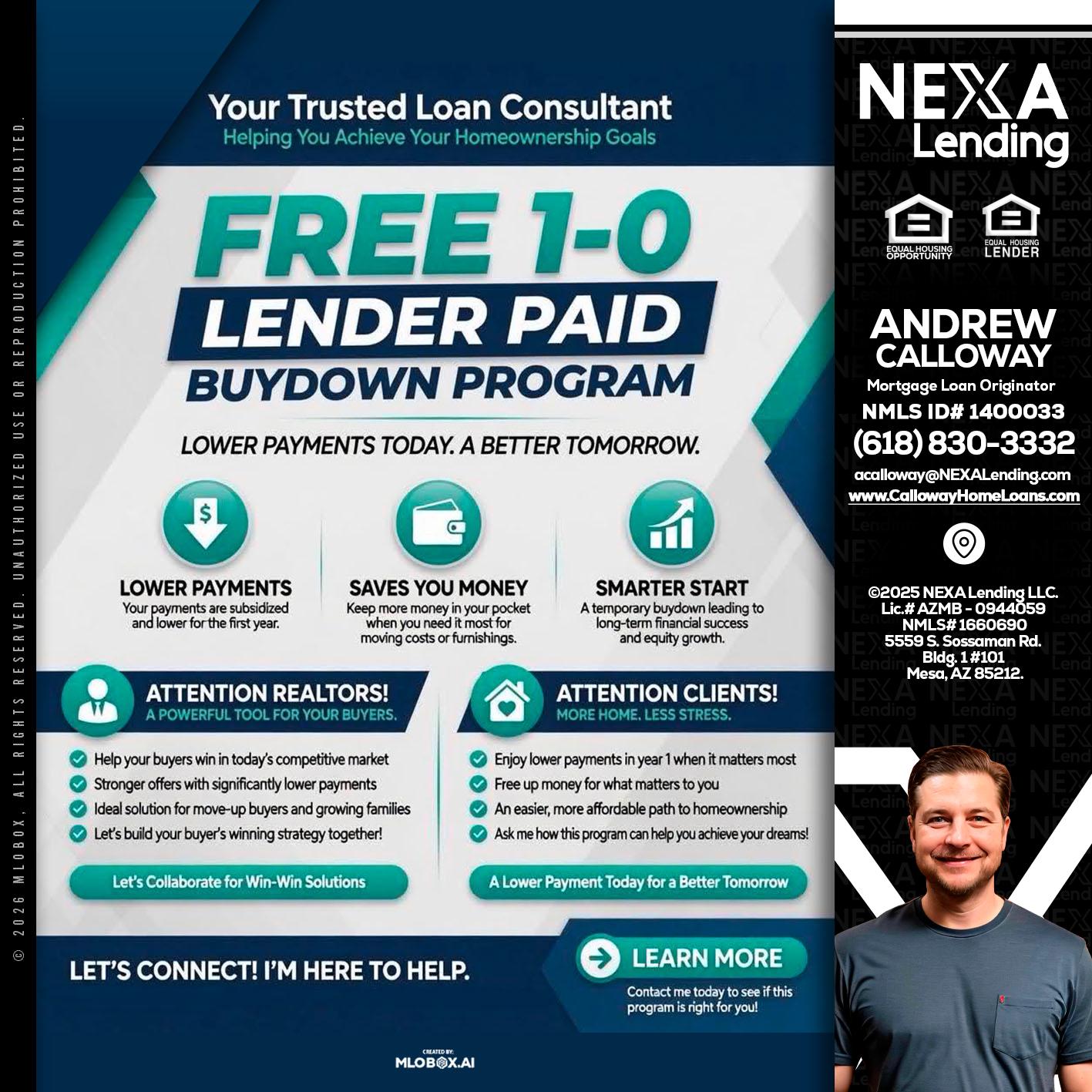 FREE 1-0 - Andrew Calloway -Loan Officer