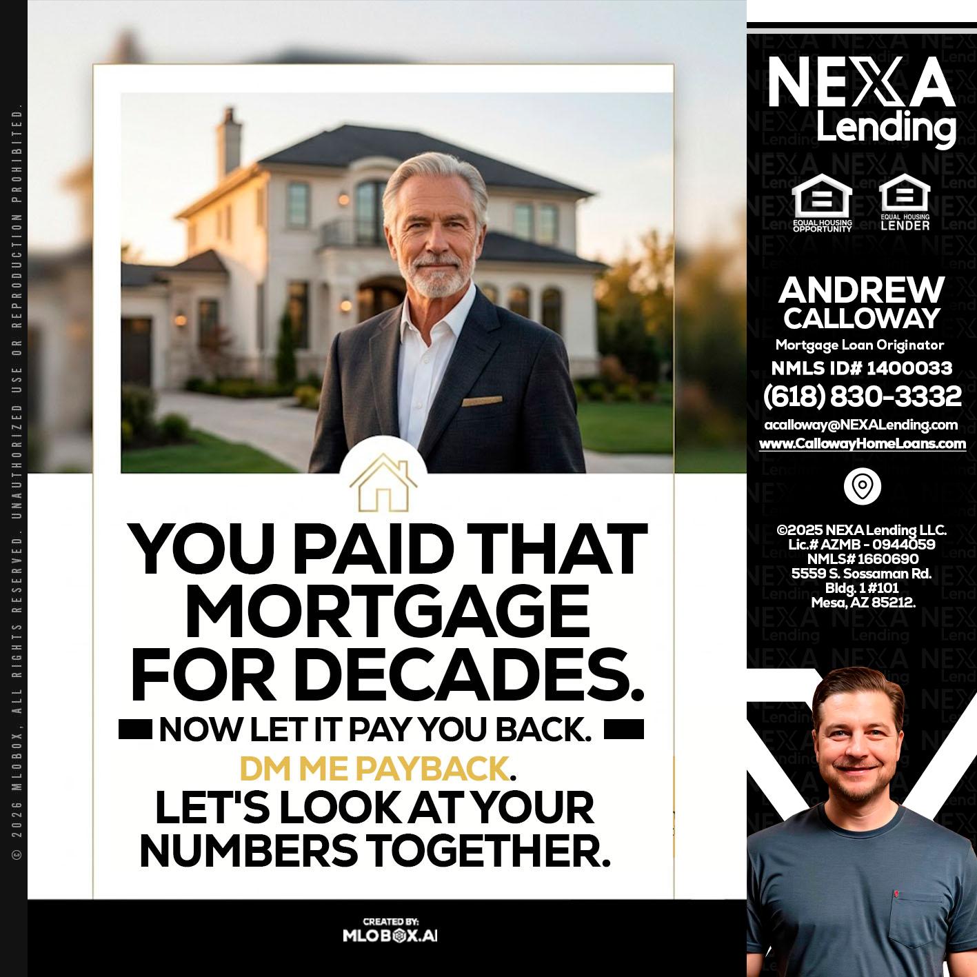 YOU PAID THAT MORTGAGE - Andrew Calloway -Loan Officer