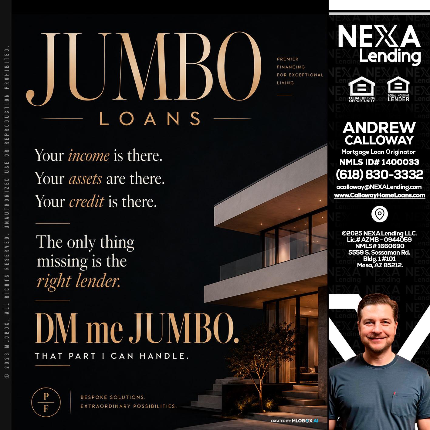 JUMBO LOANS - Andrew Calloway -Loan Officer
