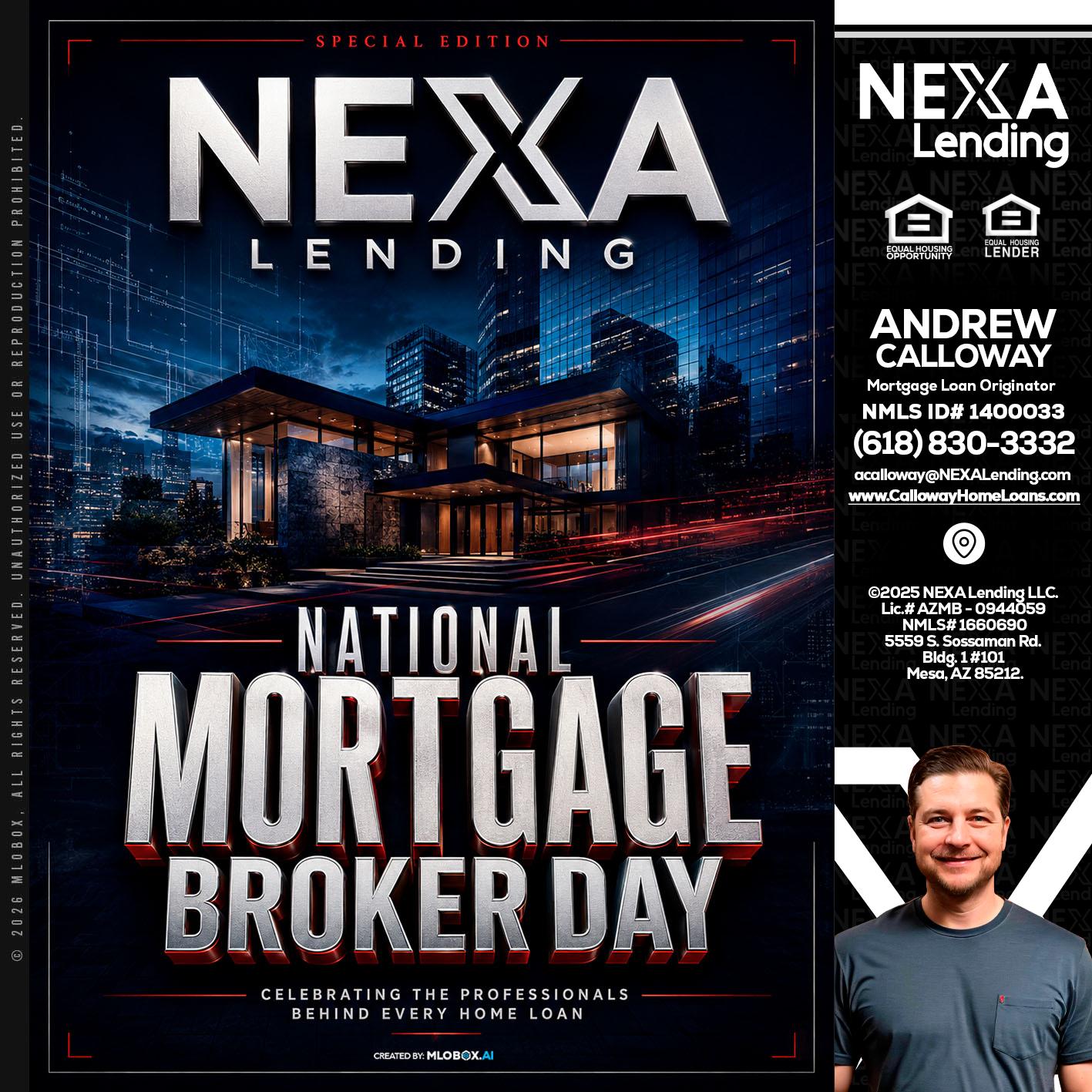 NATIONAL MORTGAGE BROKER DAY - Andrew Calloway -Loan Officer